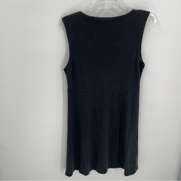 Horny Toad Womens Gray V-Neck Sleeveless Tank Dress Size Medium Micro stripe - Picture 6 of 9